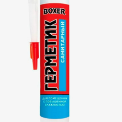 Boxer S, герметик силиконовый санитарный, белый, 280ml (1КОР-12ШТ)