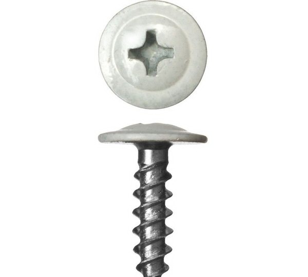Саморез с прессшайбой острый 4,2х16 (RAL7004) серый